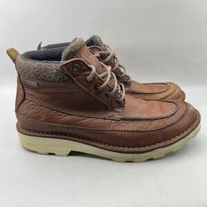 Clarks Korik Rise Gore-Tex Boots Men Size 9.5 M Brown Leather Waterproof Shoes